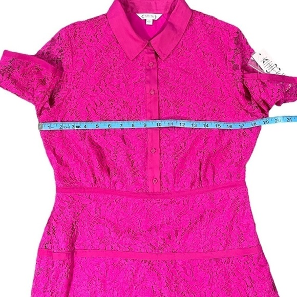 NWT Nanette Lepore Lace Collared Button Down Dress sz 8 - Picture 8 of 15